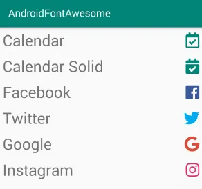 Android Font Awesome Library