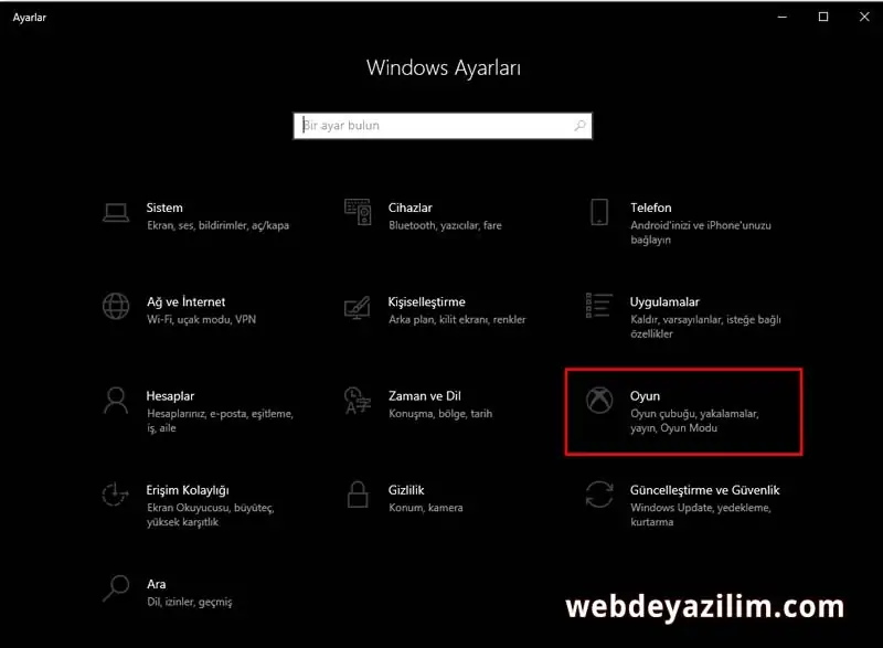 Windows 10 Ekran Videosu Kaydetme