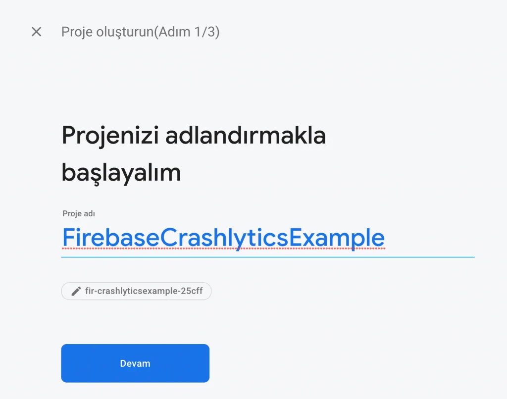 Firebase Crashlytics Kurulumu