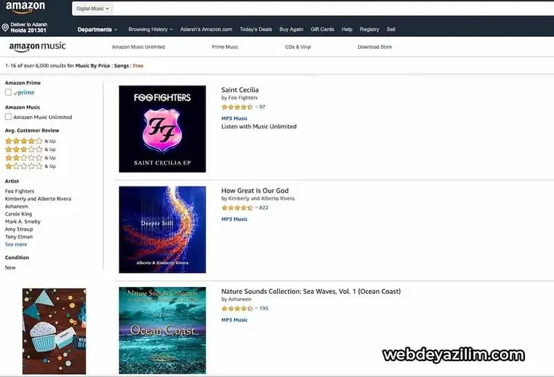 Amazon Müzik - Müzik İndirme Sitesi