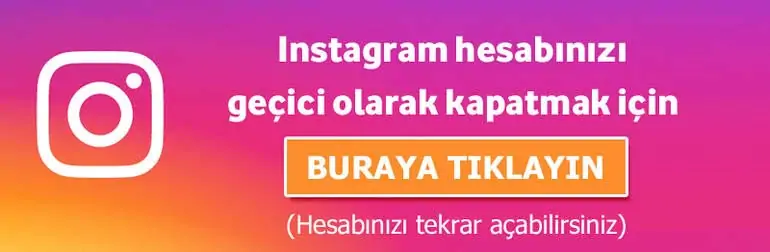 instagram hesabı geçici dondurma