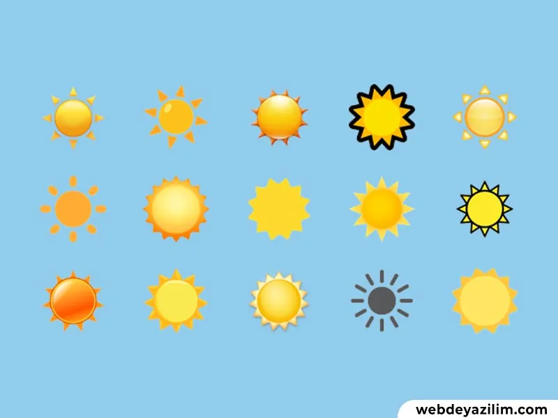 Güneş Emojisi ☀️ Güneş Emojisi Kopyalama ve Yapımı