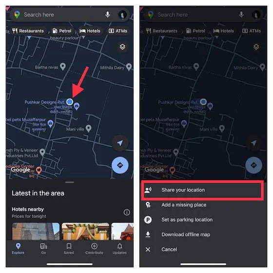 Google Haritalar'ı Kullanarak iPhone'da Gerçek Zamanlı Konumunuzu Paylaşın
