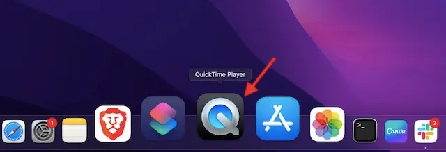 Mac'te QuickTime Player'ı başlatın