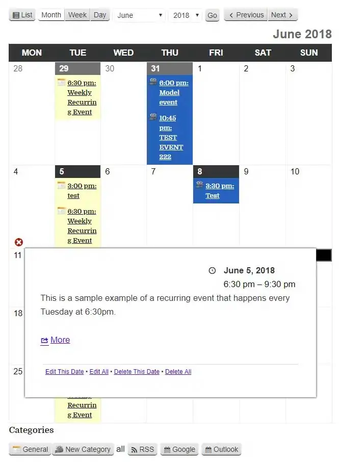 My calendar Takvim Eklentisi