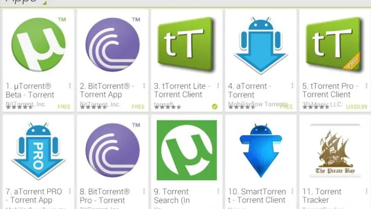 Android için En İyi 10 Torrent Uygulaması