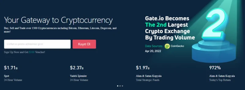 gate.io | Kripto Para Borsası