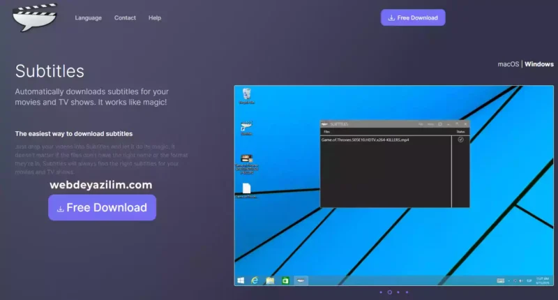 altyazı indirme ve yükleme programı