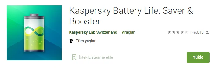 Kaspersky Battery Life uygulaması ile android telefonlarınızın pil sağlığını ve ömrünü görün!