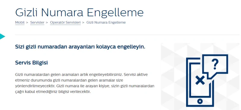 Türk Telekom Gizli Numara Engelleme