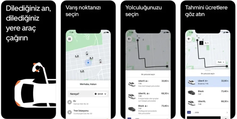 uber mobil uygulama