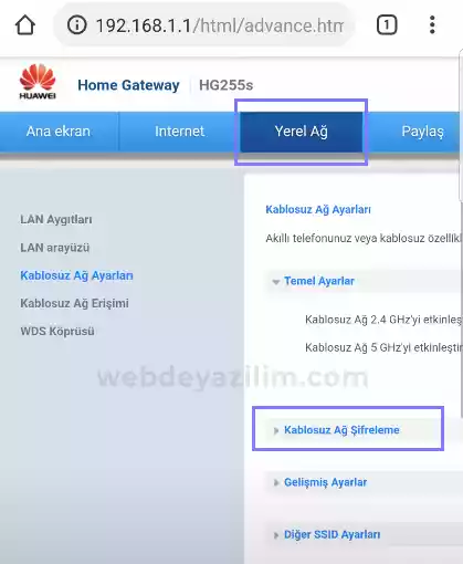 WiFi Şifre Değiştirme (Telefondan) Vodafone