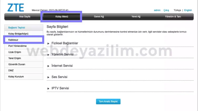 türk telekom modem wifi şifre değiştirme