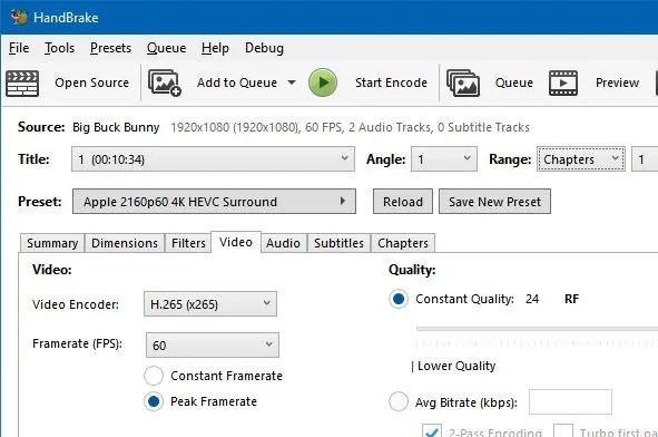 HandBrake Videoyu MP3'e Çevirme Programı