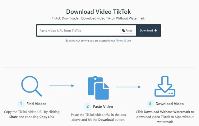 TikMate TikTok video indirme programı