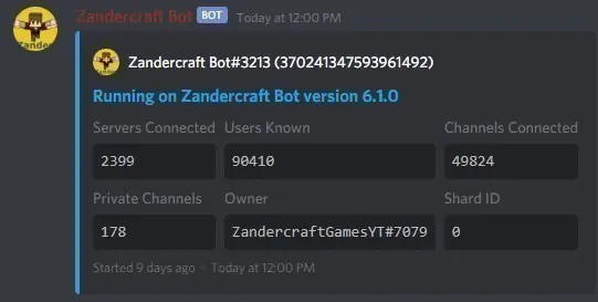 Zandercraft Discord Müzik Botu