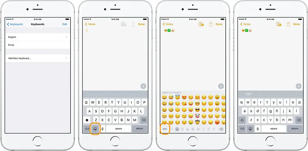 iPhone Klavye Emoji Ayarları