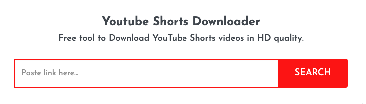 Ücretsiz YouTube Shorts İndirici