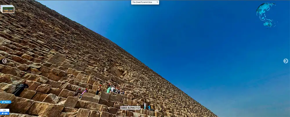 Giza Piramidi Mısır sanal tur görüntüsü