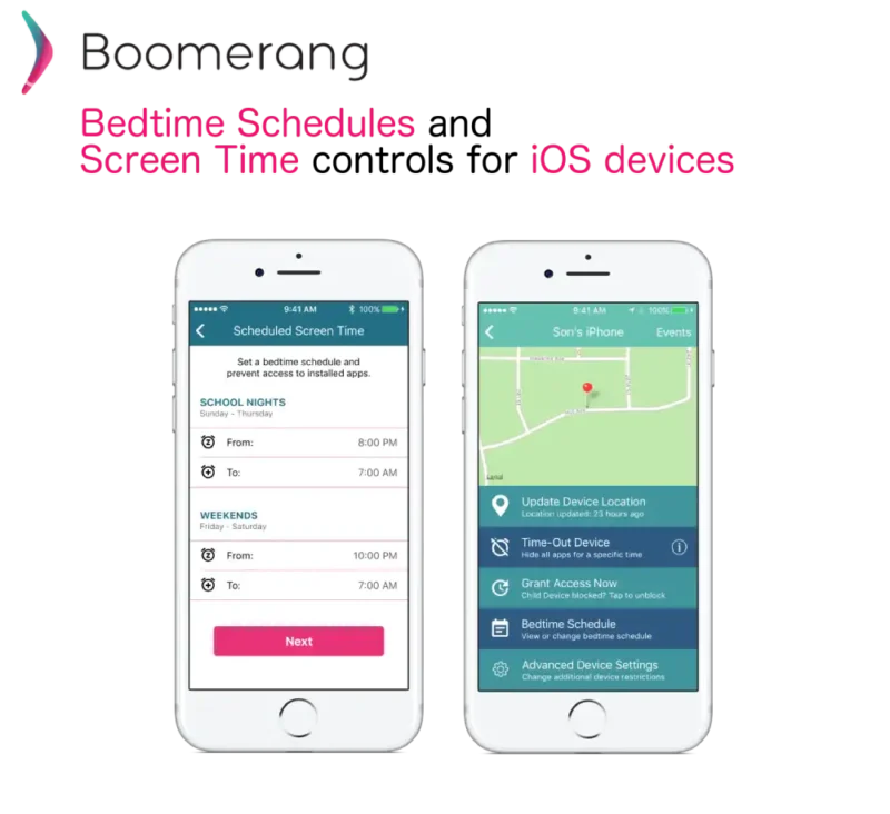 İOS ve Android uyumlu olan Boomerang çocuklarınızı takip altında tutmak için yararlı özellikler sunuyor.