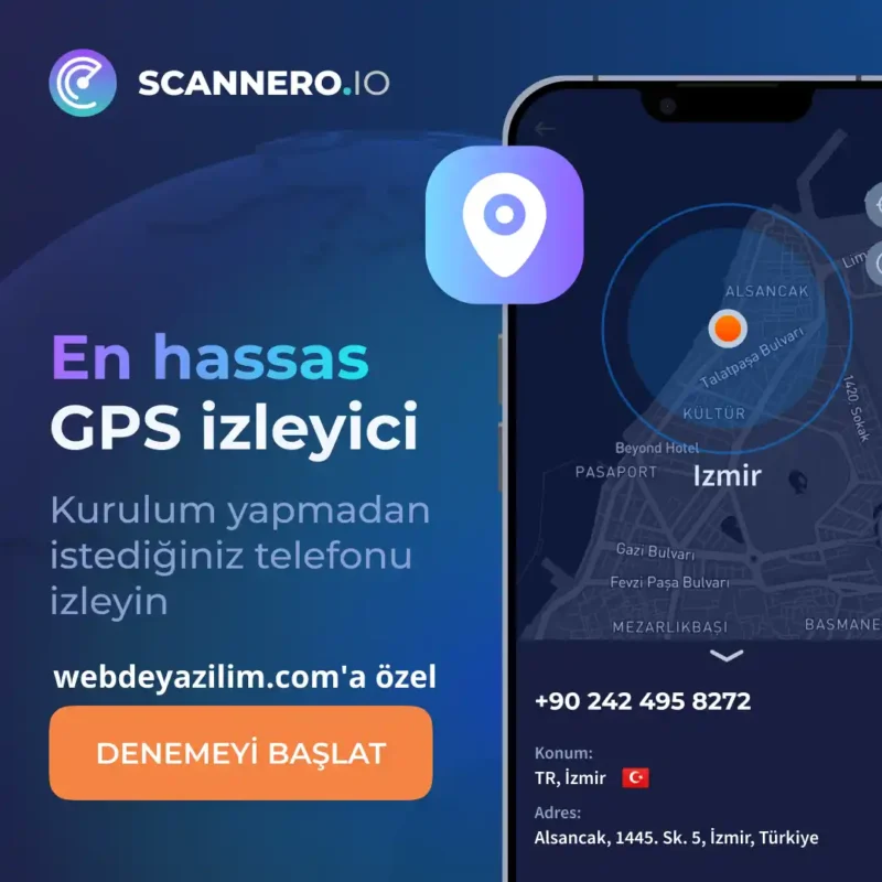 scannero.io ile telefon numarasından konum bulma işlemini kolaylıkla yapabilirsiniz.