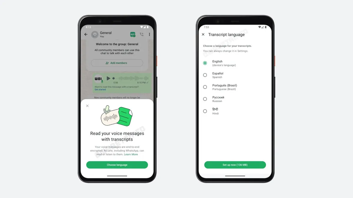 WhatsApp, Sesli Mesajları Yazıya Döken Yeni Özelliğini Android'e Sundu