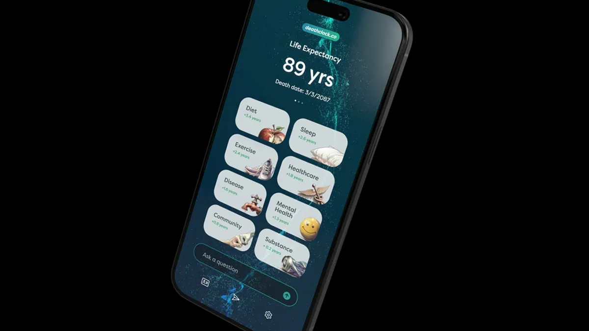 Yapay Zeka Destekli "Death Clock" Uygulaması, Yaşam Sürenizi Tahmin Ediyor ve Sağlıklı Yaşam İçin Önerilerde Bulunuyor