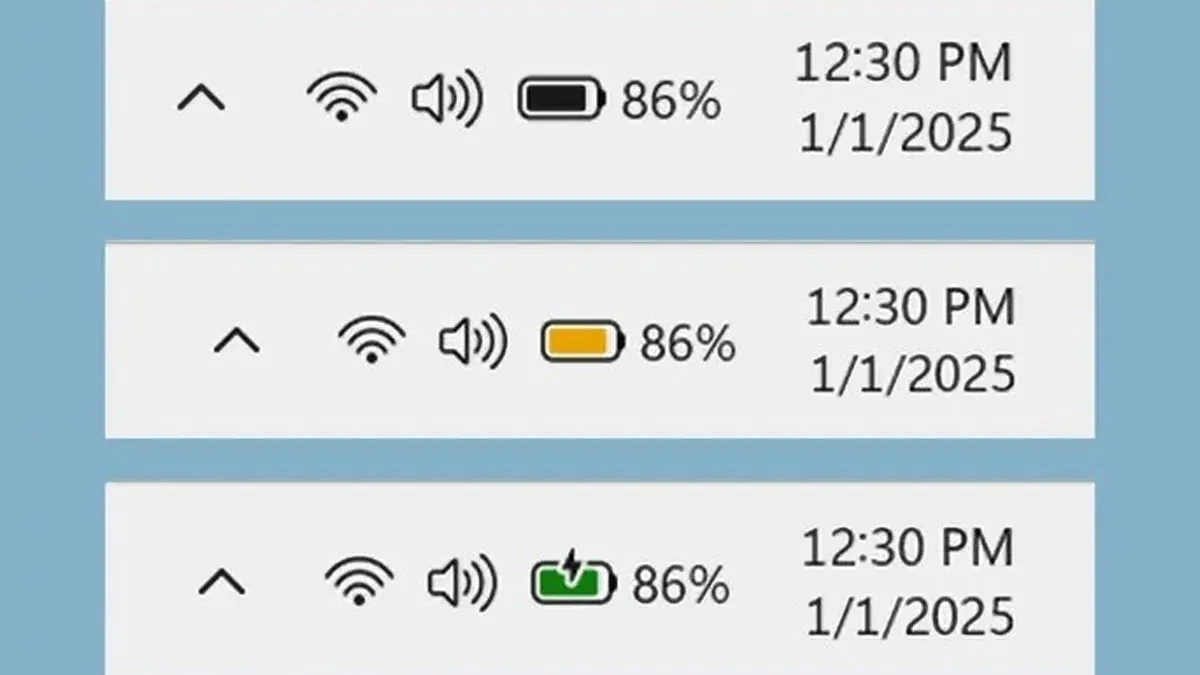 Windows 11'e Yeni Pil Durumu İyileştirmeleri: Şarj Durumu Artık Renklerle Gösterilecek