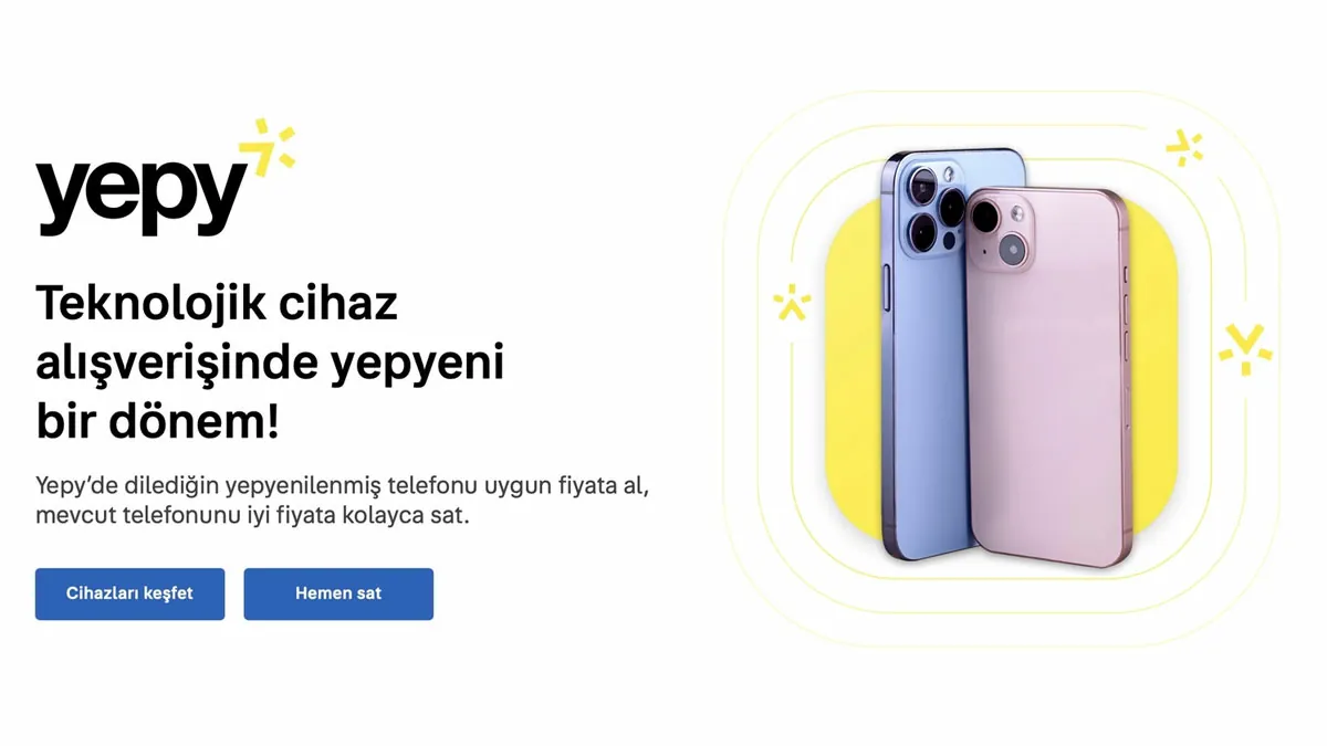 Sahibinden.com, Yepy ile Yenilenmiş Telefon Alım Satım Hizmeti Sunuyor