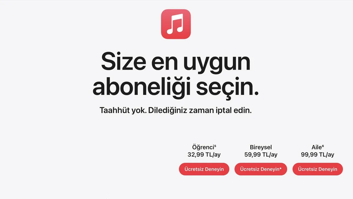 Apple Music Türkiye’de Zamlandı: Yeni Fiyatlar Belli Oldu