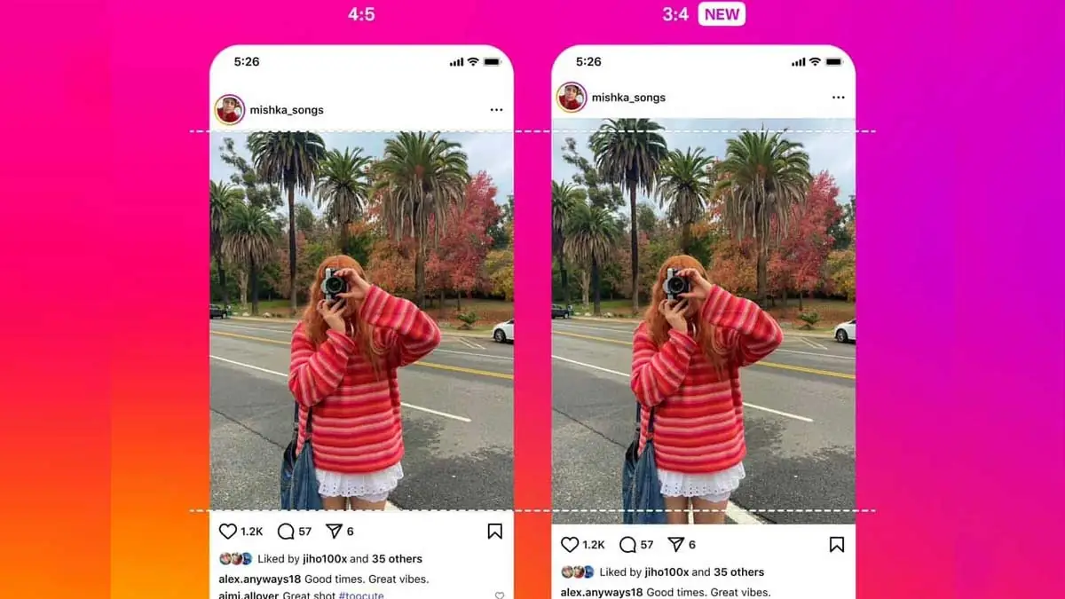 Instagram’dan Yeni Fotoğraf Formatı Desteği: 3:4 En Boy Oranı Artık Tam Destekleniyor