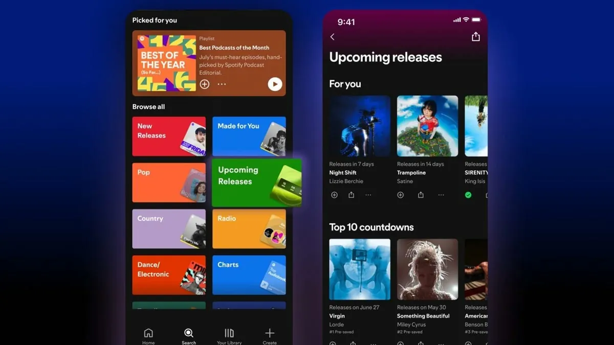 Spotify, Yeni "Yaklaşan Yayınlar" Özelliği ile Kullanıcı Deneyimini Geliştiriyor