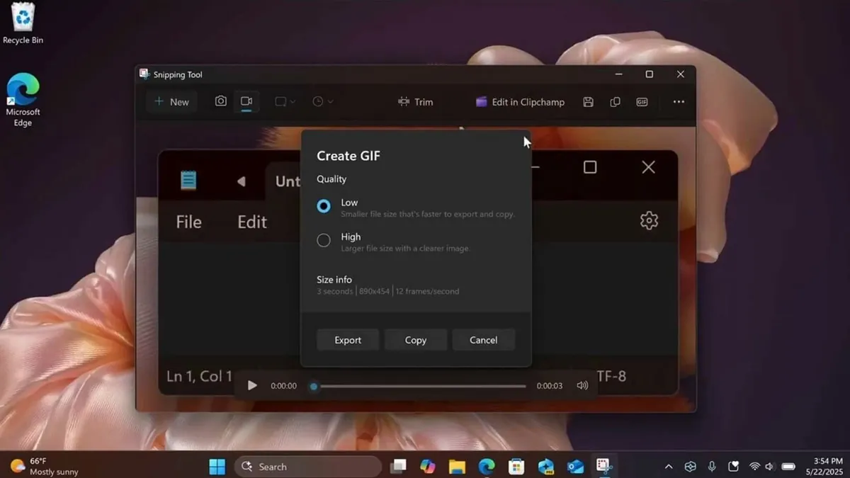 Windows 11’e GIF Kaydı Özelliği: Snipping Tool Artık Daha Yetenekli