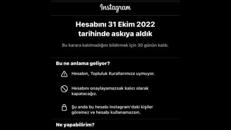 Instagram Hesabım Askıya Alındı, Nasıl Açılır?