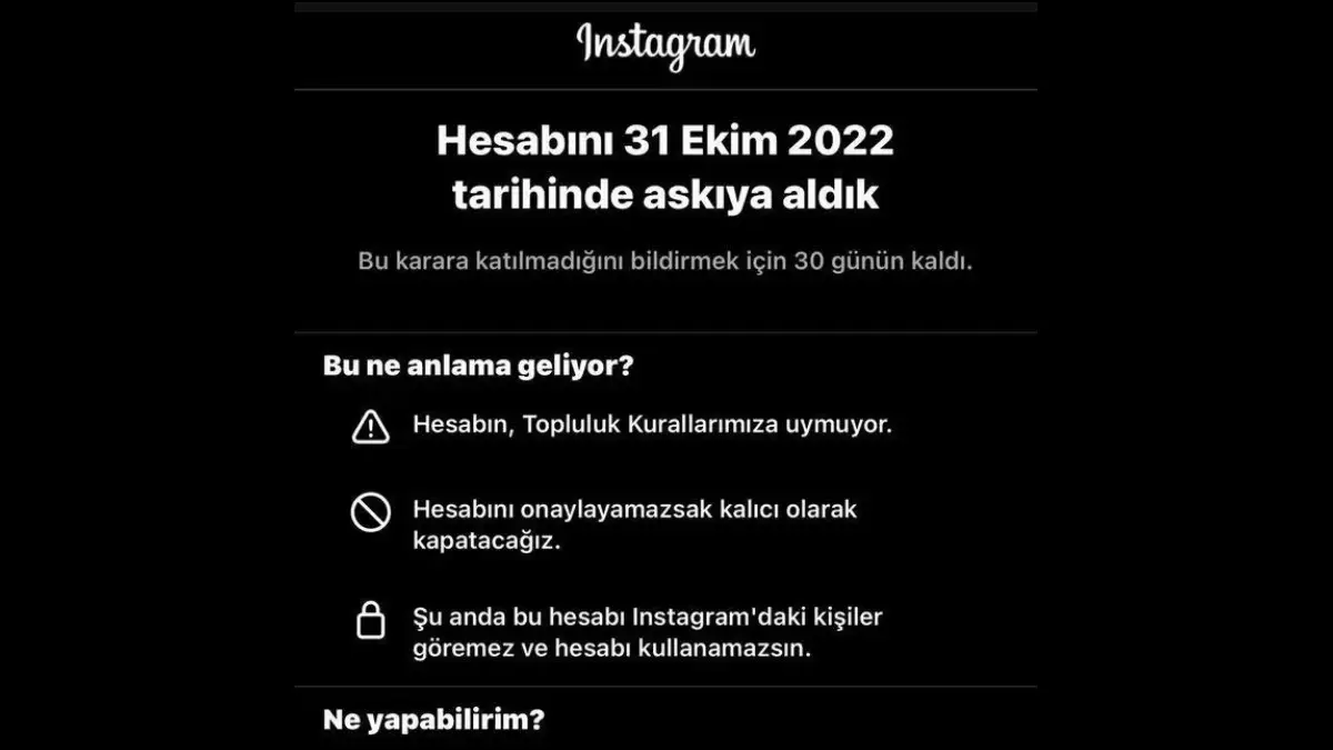 Instagram Hesabım Askıya Alındı, Nasıl Açılır?